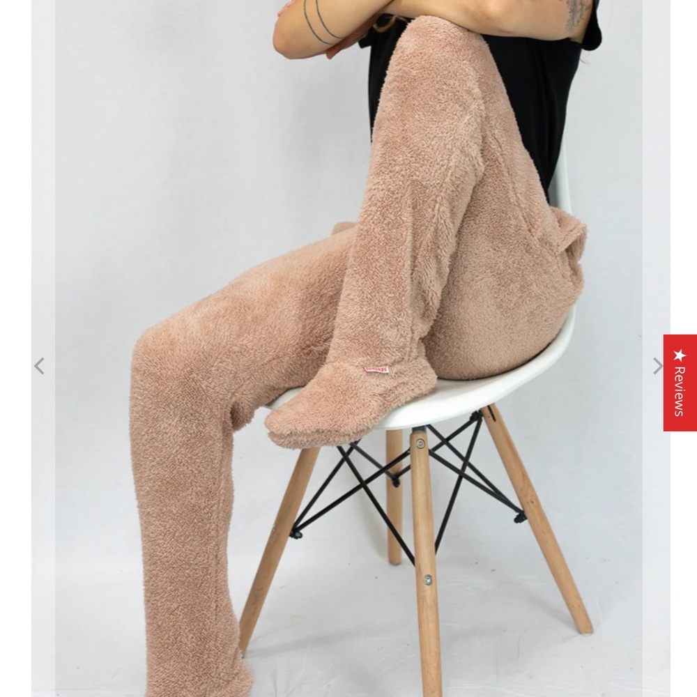 Sherpa footed lounge pants